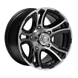 17″ A-Line Rebel Black Machine Face Alloy Wheels