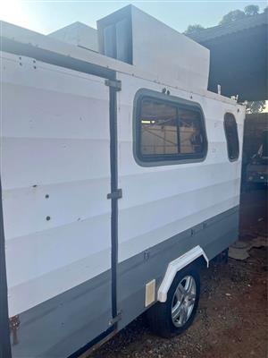 Camping Trailer Box Shape. Sleeps 5