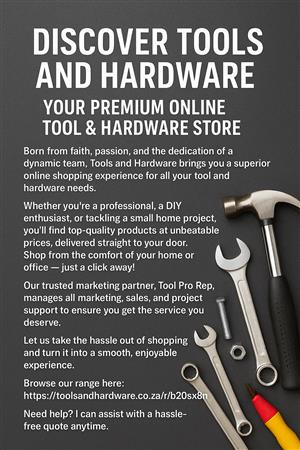 Discover Tools and Hardware – Your Premium Online Tool & Hardware Store Born fro