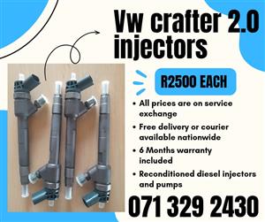 VW CRAFTER 2.0 INJECTORS FOR SALE WITH WARRANTY INCLUDED 