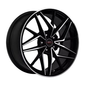 18″ A-Line Chicago 5/112 Black Machine Face Flow Forming Alloy Wheels