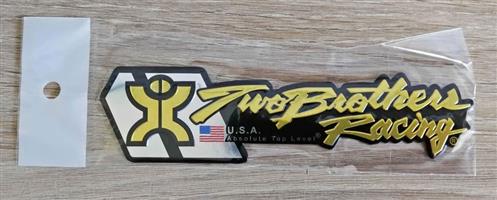Two Brothers aluminium heat resistant motorcycle exhaust badge sticker
