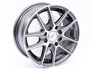 13″ A-Line Victory 4/100 Gunmetal Machine Face Alloy wheels