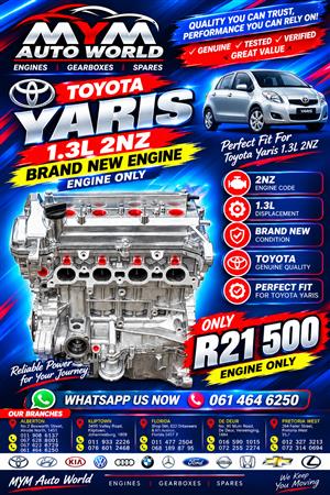 Toyota Yaris 1.3L 2NZ brand new engine