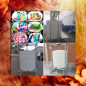 24. 1000L Detergent Silver Industrial mixer, stainless shaft. 40+ detergent form