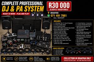 Full PA system with accessories