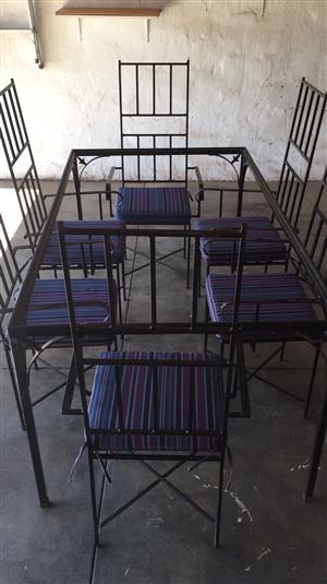 6-seater wrought iron patio or dining set