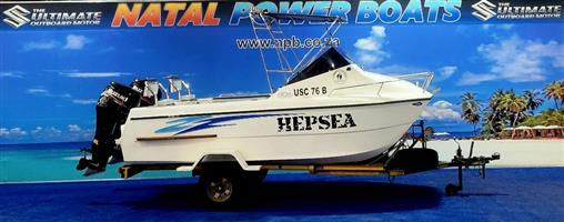 COBRA CAT 525 ON TRAILER 2 X 90 HP SUZUKI 4 STROKES 2015 MODELS 440 HOURS 