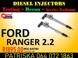 GET YOUR DIESEL INJECTORS FOR FORD RANGER 2.2 FOR SALE OR RECON