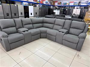 BRAND NEW LUXURY L-SHAPE RECLINER LOUNGE SUITE on special 