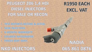DIESEL INJECTORS FOR SALE FOR PEUGEOT 206 1.4 HDI - CONDITION EXCELLENT