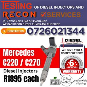 Mercedes C220 / C270 diesel injectors for sale