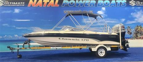 CLASSIC 170 ON TRAILER 200 HP MARINER 