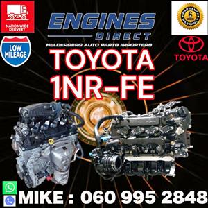 Import low mileage Toyota corolla 1NR-FE Engine for sale.