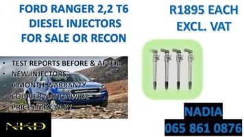 FORD RANGER 2,2 T6 DIESEL INJECTORS WITH 6 MONTHS WARRANTY FOR SALE