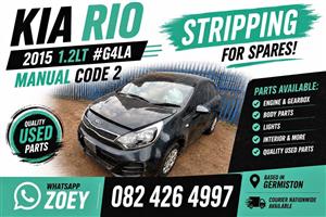 Kia Rio G4LA 2015 manual code 2 stripping for spares