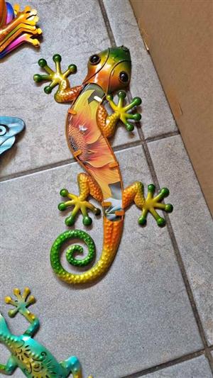 Artistic Glass Metal Wall Geckos
