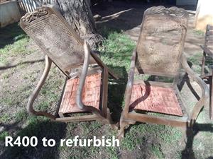 Antique Lounge chairs to Refurbish - R400 for both