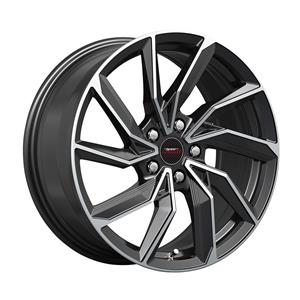 15″ A-Line Recoil 5/100 Black Machine Face Alloy Wheels
