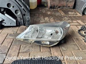Toyota Yaris Left Headlight Preface
