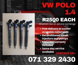 VW POLO 1.4 INJECTORS FOR SALE WITH WARRANTY 