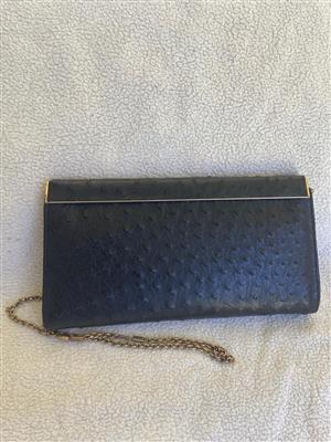 Fiorenza handbag, genuine ostrich leather, Vintage