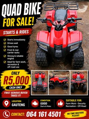 Im selling a quad bike