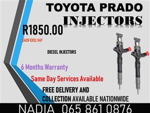 DIESEL INJECTORS FOR SALE OR TOR ECON FOR TOYOTA PRADO