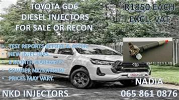 TOYOTA GD6 DIESEL INJECTORS FOR SALE OR RECON