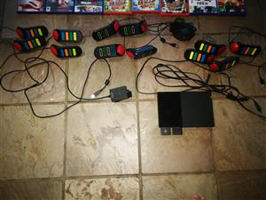 Playstation 2 (PS2) and 37 Games and Buzz Controllers