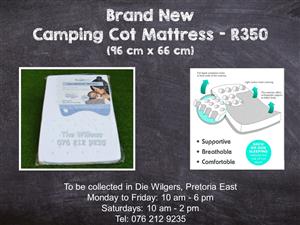 Brand New Camping Cot Mattress (96 cm x 66 cm) 