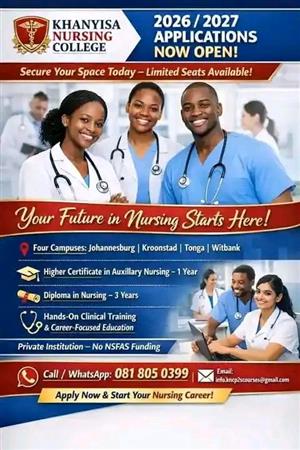 Khanyisa Nursing College Late Applications Open 