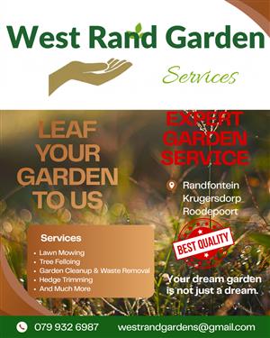 West Rand Garden Serices, your local garden expert