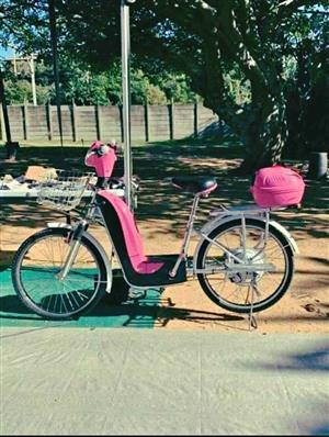 Pink Electric Bicycle