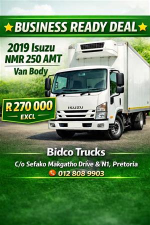 2019 ISUZU NMR 250 AMT VAN BODY