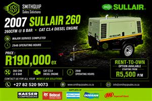 Sullair 260cfm Mobile Diesel Compressor