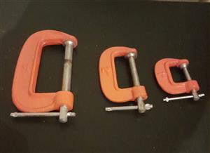 3 x G clamp set