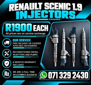 RENUALT SCENIC 1.9 INJECTORS FOR SALE WITH WARRANTY 