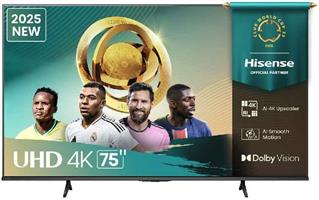 Hisense 75 Inch A6Q Ultra HD Smart TV, new with 3yr warranty