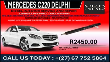 Mercedes C220 Delphi Diesel Injectors