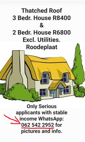 3 Bedroom House for Rent in Roodeplaat/ kameeldrift east 