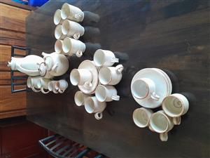 Pottery coffee and tea set for sale