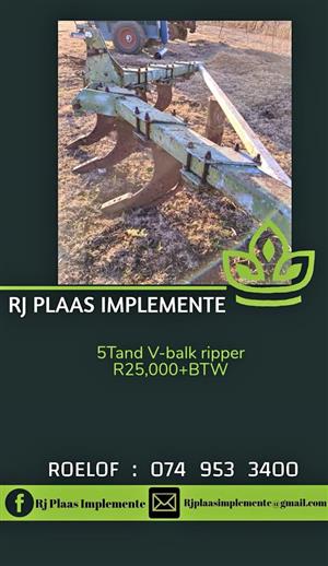 5 tand V balk Ripper