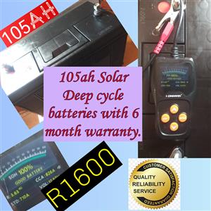 105AH new deep cycle solar batteries at affordable rates.