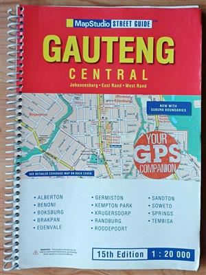 Map Studio's Gauteng Central Street Map / Street Guide