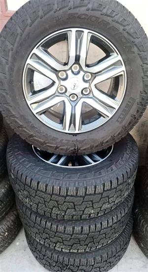 17inch Toyota Hilux Fortuner mags with 265/65/17 all terrain tyres