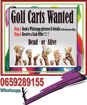 Golf Carts Wanted Dead or Alive