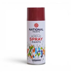 National Paints Fast Drying Acrylic Spray 400ml (Maroon)