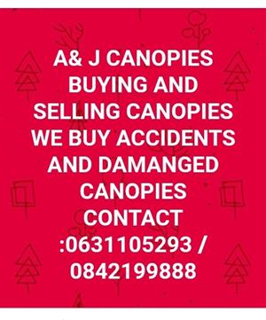 A & J CANOPIES:  (BUYING AND SELLING CANOPIES) 
