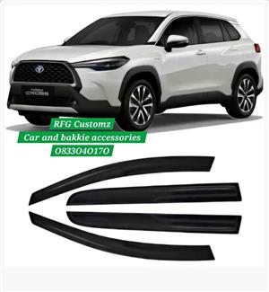 Toyota Corolla Cross windshields, Mudflaps,side steps